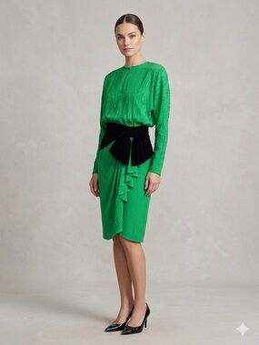 Vintage Lillie Rubin Silk Statement Dress